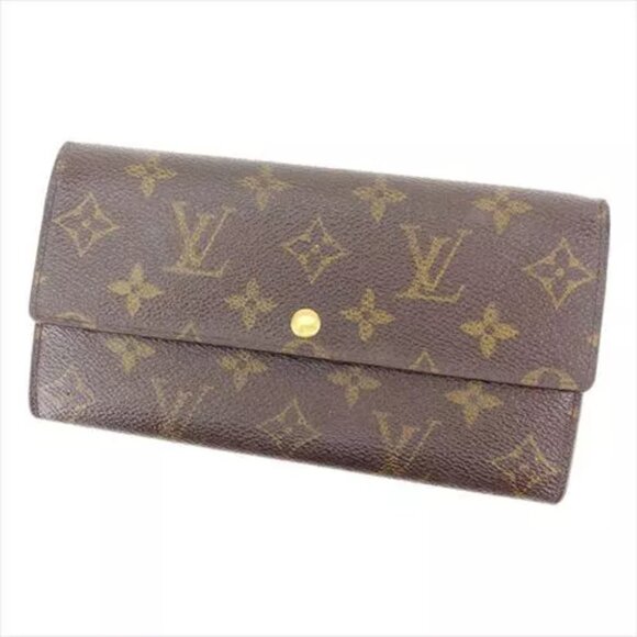 Louis Vuitton Purse Long Wallet Monogram Brown Woman Authentic Used - Picture 1 of 7